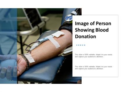 Image of person showing blood donation