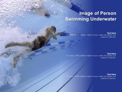 Image of person swimming underwater
