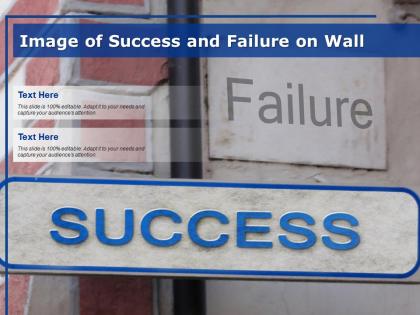 Image of success and failure on wall