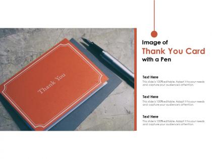 Image of thank you card with a pen