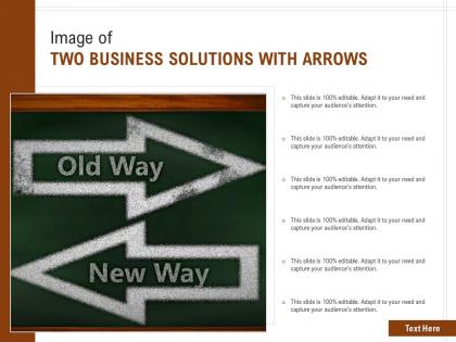 Image of two business solutions with arrows