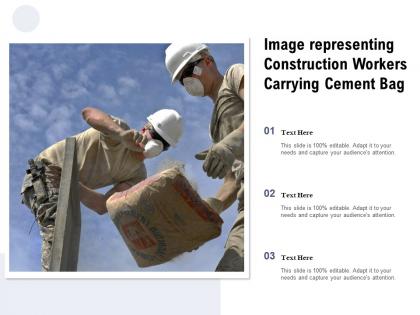 Image representing construction workers carrying cement bag