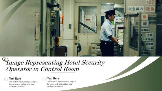 Image representing hotel security operator in control room