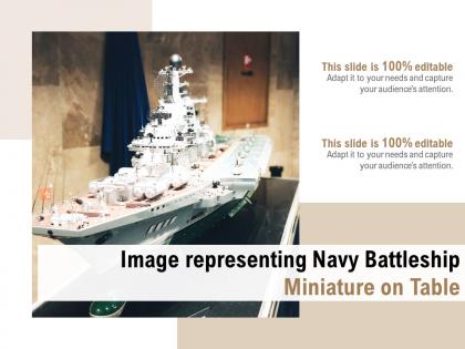 Image representing navy battleship miniature on table