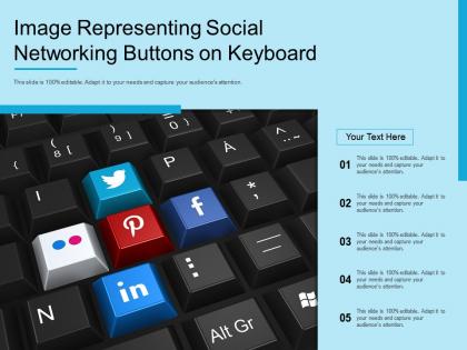 Image representing social networking buttons on keyboard