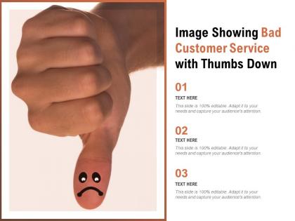 Image showing bad customer service with thumbs down