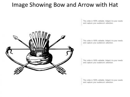 Image showing bow and arrow with hat