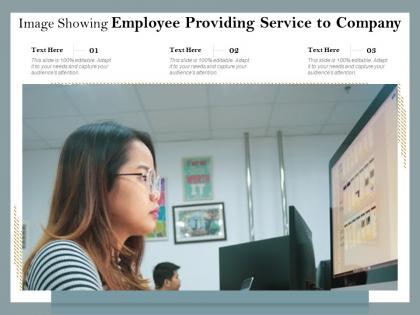 Image showing employee providing service to company
