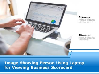 Image showing person using laptop for viewing business scorecard
