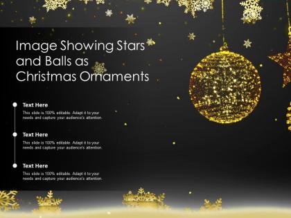 Image showing stars and balls as christmas ornaments