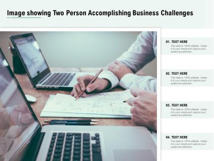 Image showing two person accomplishing business challenges