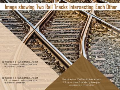 Image showing two rail tracks intersecting each other
