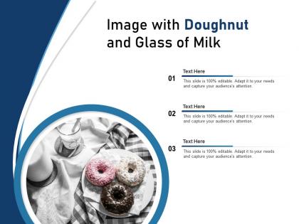 Image with doughnut and glass of milk