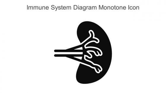 Immune System Diagram Monotone Icon In Powerpoint Pptx Png And Editable Eps Format