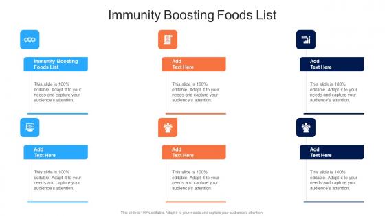 Immunity Boosting Foods List In Powerpoint And Google Slides Cpb