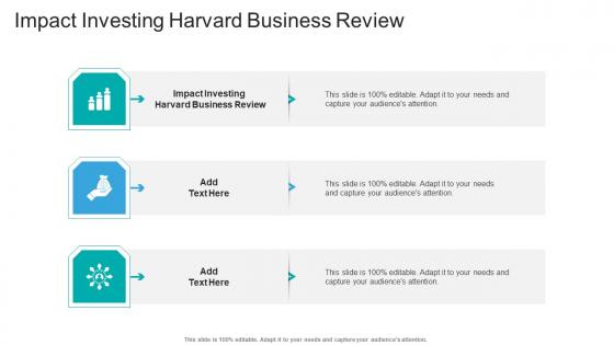 Impact Investing Harvard Business Review In Powerpoint And Google Slides Cpb