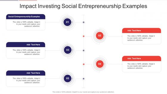 Impact Investing Social Entrepreneurship Examples In Powerpoint And Google Slides Cpb