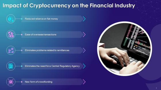 Impact Of Cryptocurrency On The Financial Industry Training Ppt