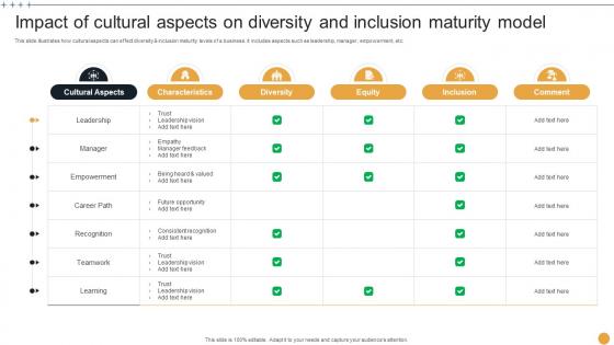 Impact Of Cultural Aspects On Diversity And Inclusion Maturity Model