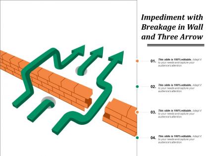 Impediment with breakage in wall and three arrow