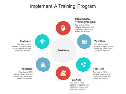 Implement a training program ppt powerpoint presentation slides brochure cpb
