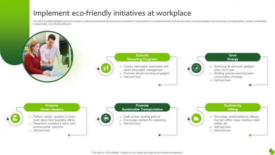 Implement Eco-Friendly Initiatives At Workplace Executing Green Marketing Mkt Ss V
