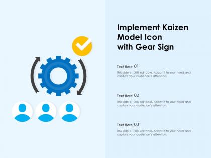 Implement kaizen model icon with gear sign