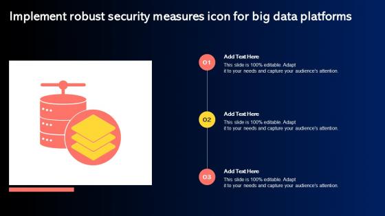 Implement Robust Security Measures Icon For Big Data Platforms