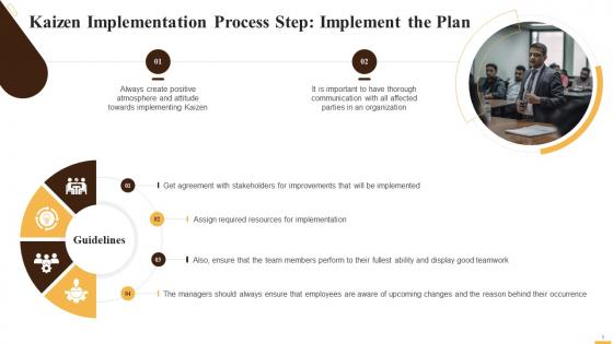Implement The Plan Step Of Kaizen Process Training Ppt