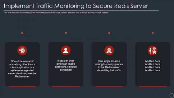 Implement traffic monitoring to secure redis server ppt portfolio information