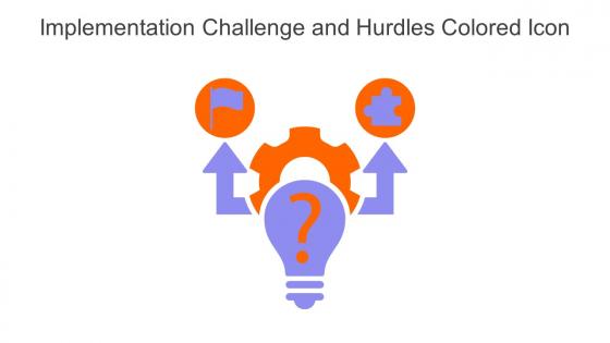 Implementation Challenge And Hurdles Colored Icon In Powerpoint Pptx Png And Editable Eps Format