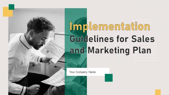 Implementation Guidelines For Sales And Marketing Plan Powerpoint Presentation Slides MKT CD V