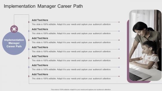 Implementation Manager Career Path In Powerpoint And Google Slides Cpb