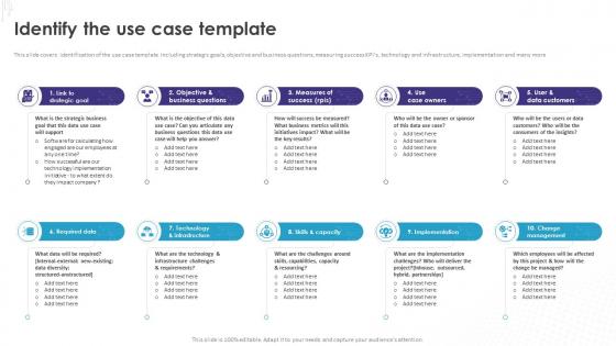 Implementation Of Technology Action Plans Identify The Use Case Template