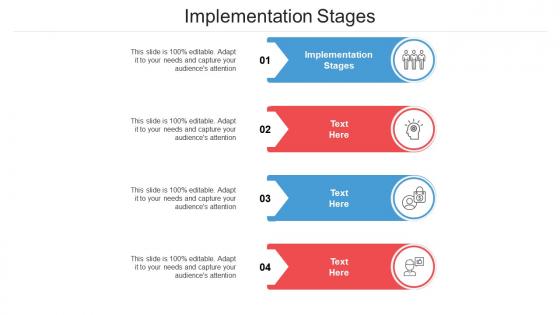 Implementation stages ppt powerpoint presentation professional deck cpb