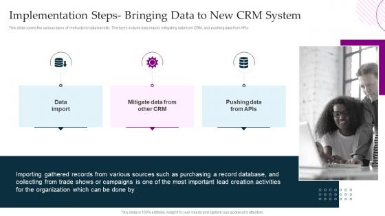 Implementation Steps Bringing Data To New Crm System Crm Platform Implementation Plan
