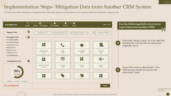 Implementation Steps Mitigation Data From Another Crm System Crm Software Deployment Guide