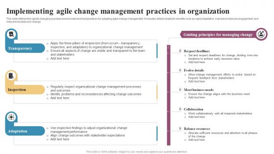 Implementing Agile Change Management Practices Integrating Change Management CM SS