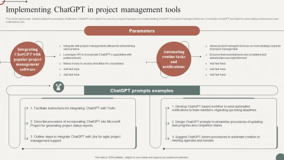 Implementing Chatgpt In Unleash Power Of Chatgpt Game Changer Management ChatGPT SS