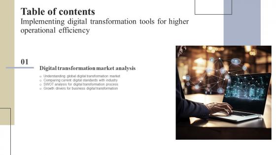 Implementing Digital Transformation Tools For Higher Table Of Content