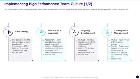 Implementing High Performance Team Culture Developing Effective Team