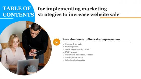 Implementing Marketing Strategies To Increase Website Sale Table Of Contents