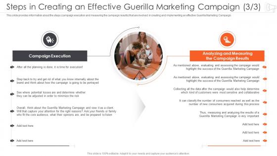 Implementing Marketing Strategy Engagement Increase Steps In Creating An Effective Guerilla Marketing