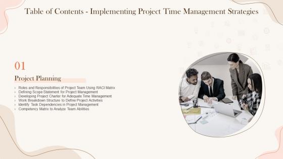 Implementing Project Time Management Strategies Table Of Contents