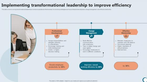 Implementing Transformational Leadership Integrating Technology To Enhance Working Efficiency Strategy SS V
