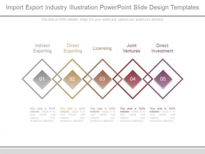 Import export industry illustration powerpoint slide design templates