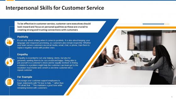 Importance And Exercise For Interpersonal Skills For Customer Service Edu Ppt