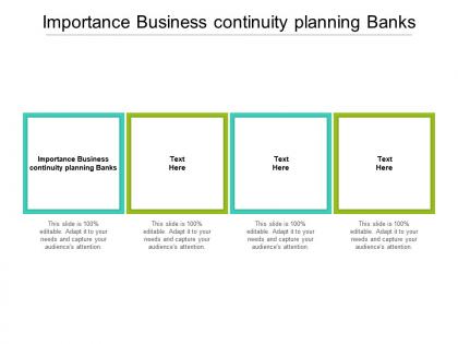 Importance business continuity planning banks ppt powerpoint presentation layouts layout ideas cpb