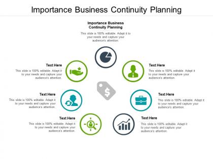 Importance business continuity planning ppt powerpoint presentation portfolio icons cpb