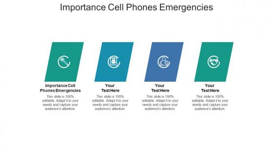 Importance cell phones emergencies ppt powerpoint presentation show sample cpb